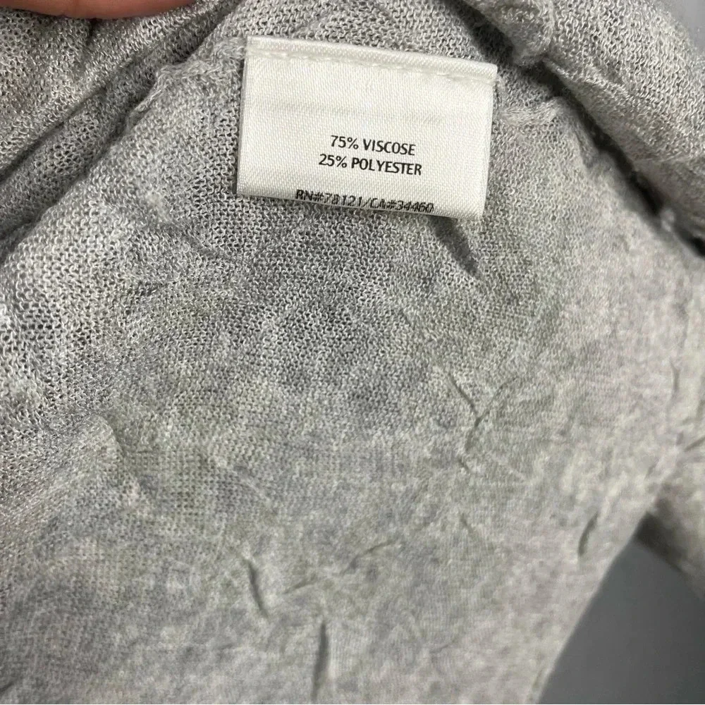 Eileen Fisher Pressed Viscose Crinkle Gray Cardigan